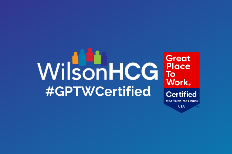 WilsonHCG logo with #GPTW certified