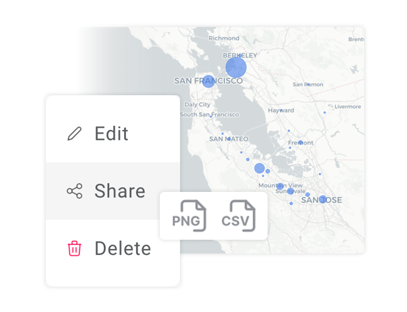 Map of San Francisco talent as a shareable item from WilsonHCG's talent intelligence and labor market analytics platform